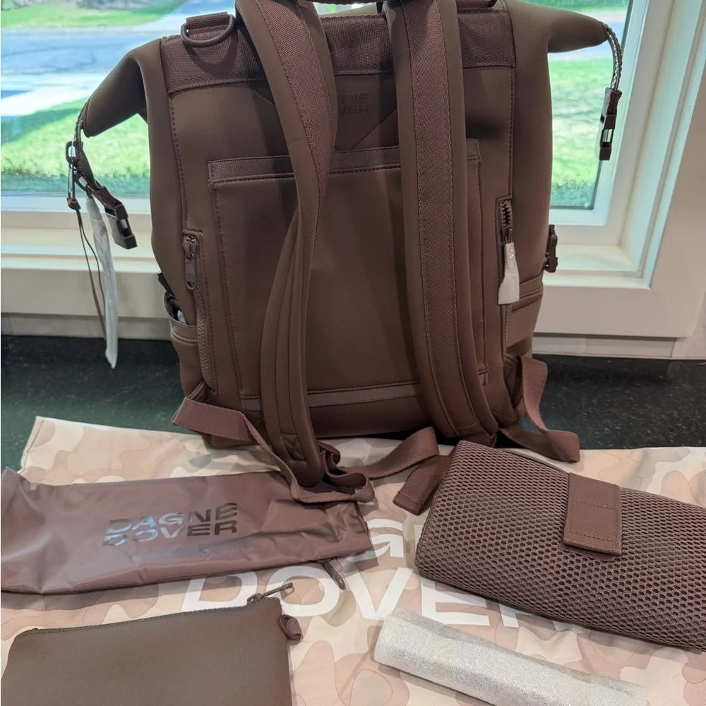 Rains Square Backpack in Taupe